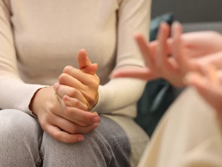 Woman in therapy.